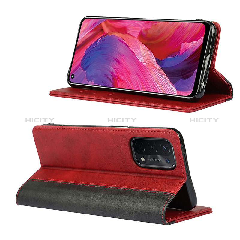 Funda de Cuero Cartera con Soporte Carcasa D02T para Oppo A54 5G