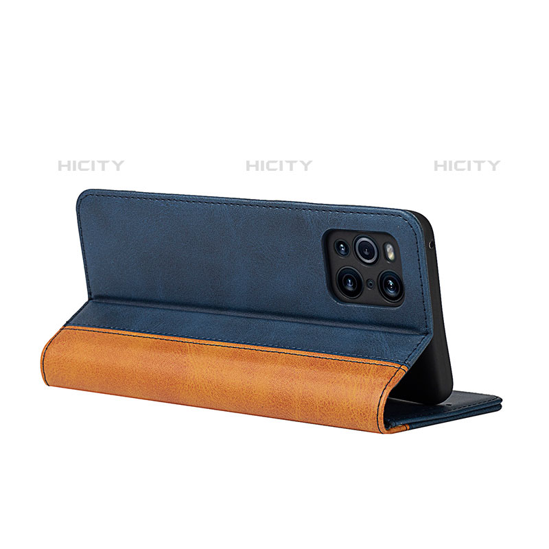 Funda de Cuero Cartera con Soporte Carcasa D02T para Oppo Find X3 Pro 5G