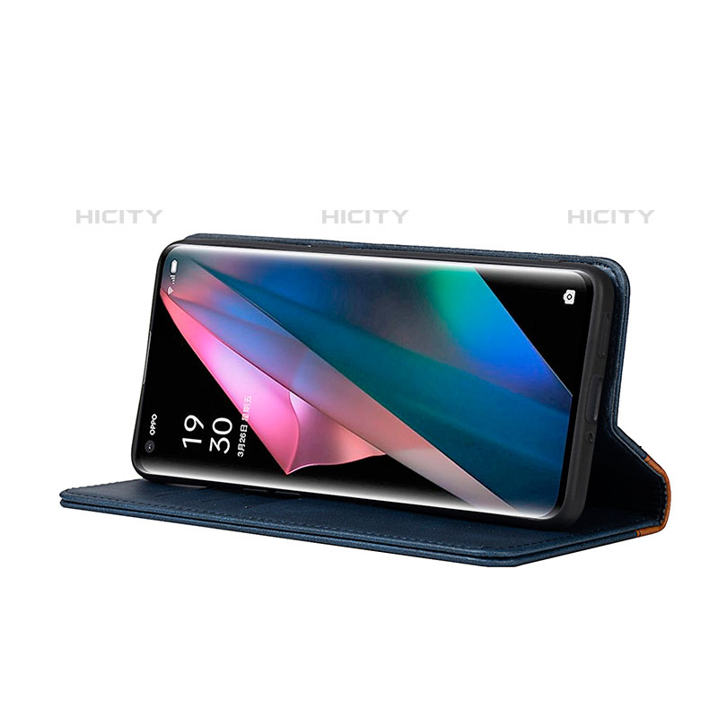 Funda de Cuero Cartera con Soporte Carcasa D02T para Oppo Find X3 Pro 5G