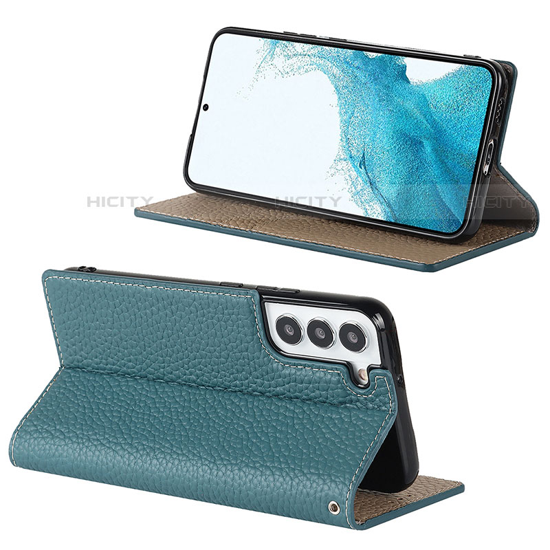 Funda de Cuero Cartera con Soporte Carcasa D02T para Samsung Galaxy S23 5G Azul Claro