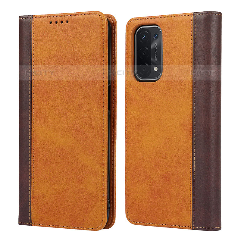 Funda de Cuero Cartera con Soporte Carcasa D03T para Oppo A93 5G Marron