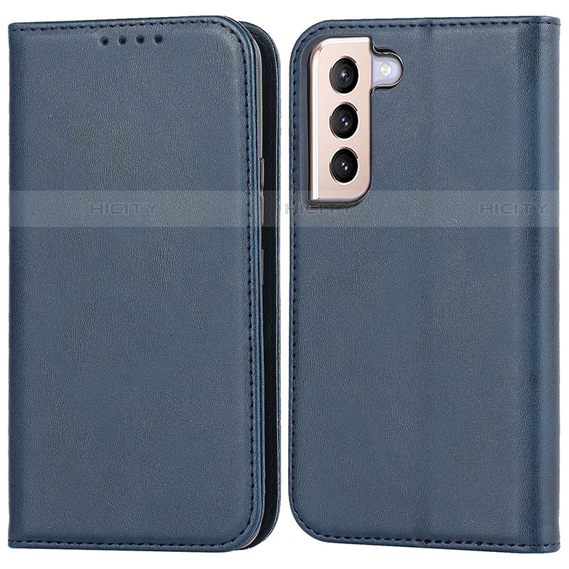 Funda de Cuero Cartera con Soporte Carcasa D03T para Samsung Galaxy S21 FE 5G Azul