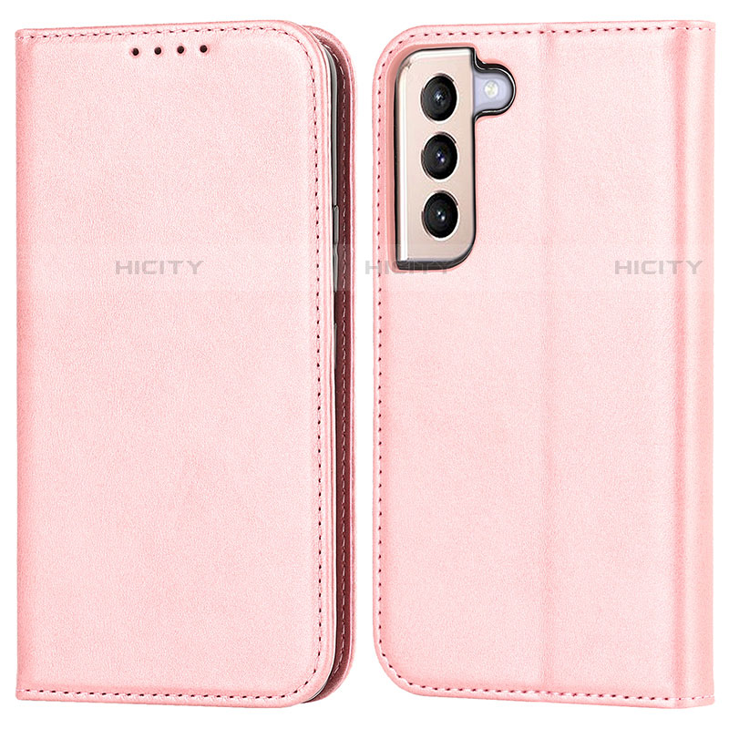 Funda de Cuero Cartera con Soporte Carcasa D03T para Samsung Galaxy S21 Plus 5G Rosa