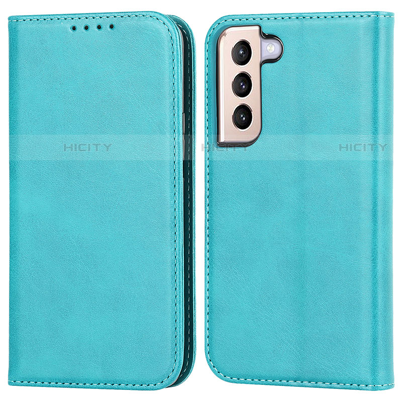 Funda de Cuero Cartera con Soporte Carcasa D03T para Samsung Galaxy S23 Plus 5G Azul Cielo