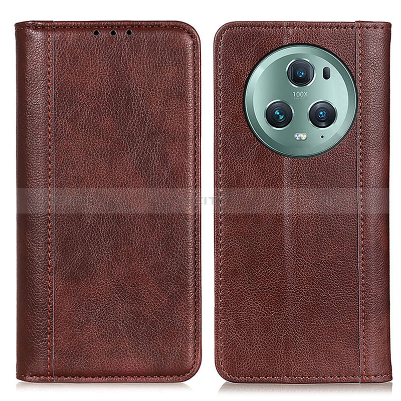 Funda de Cuero Cartera con Soporte Carcasa D03Y para Huawei Honor Magic5 Pro 5G Marron