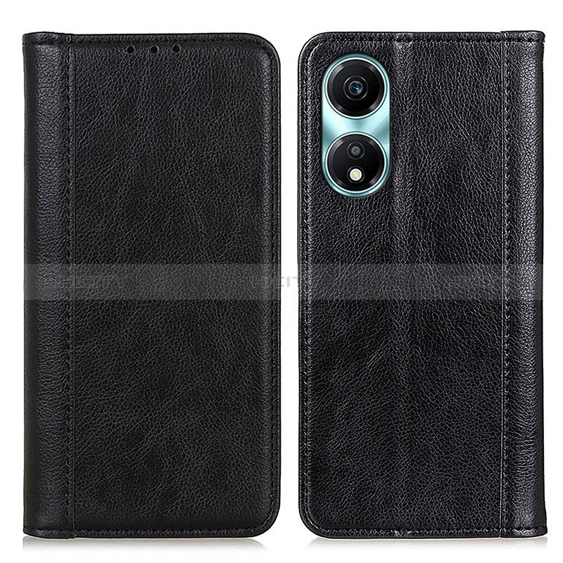 Funda de Cuero Cartera con Soporte Carcasa D03Y para Huawei Honor X5 Plus Negro