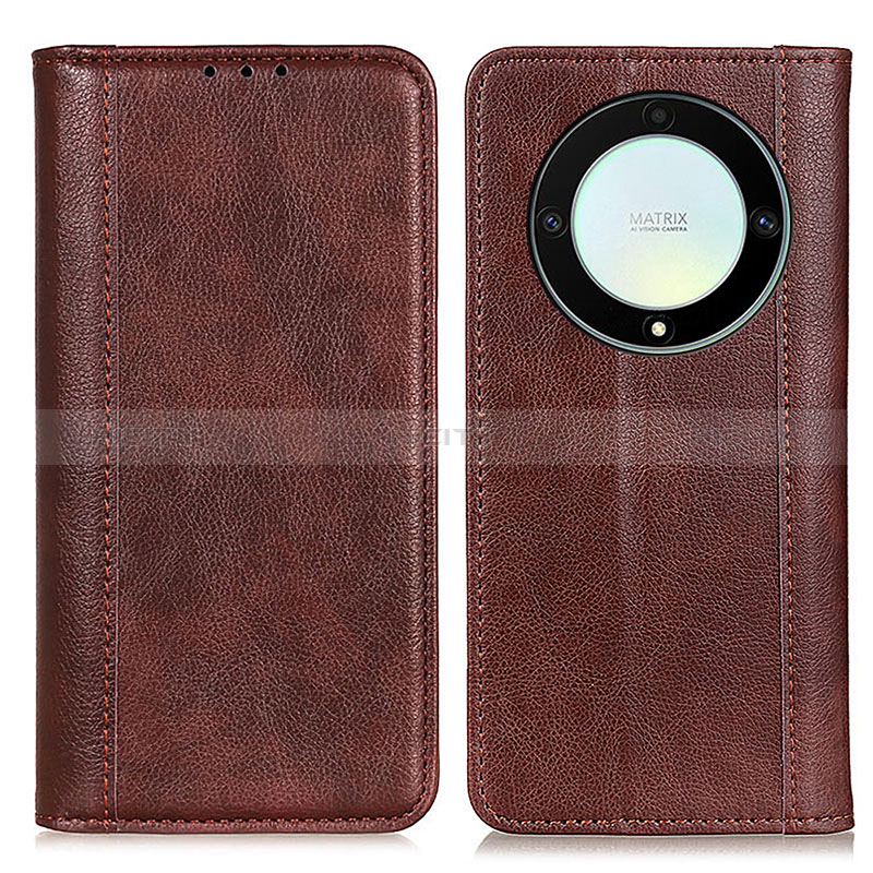 Funda de Cuero Cartera con Soporte Carcasa D03Y para Huawei Honor X9a 5G Marron