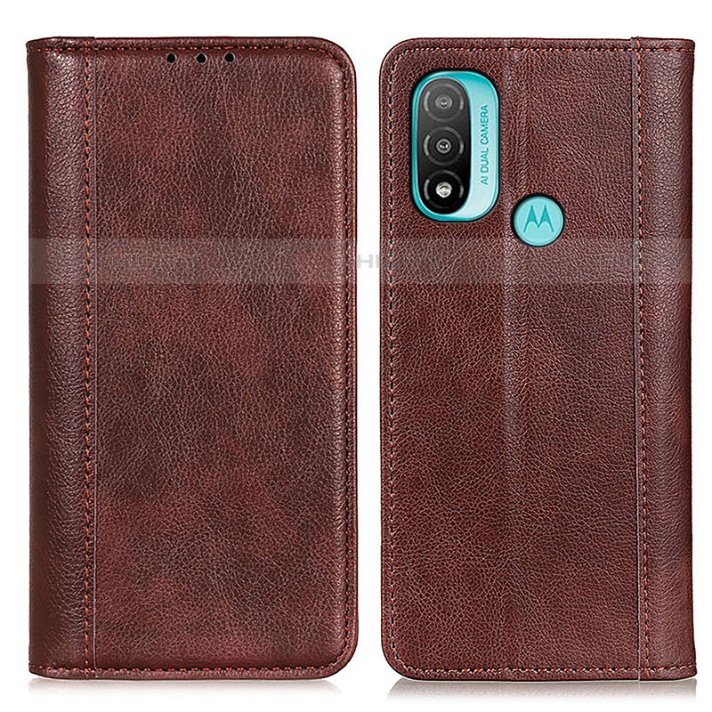 Funda de Cuero Cartera con Soporte Carcasa D03Y para Motorola Moto E40 Marron