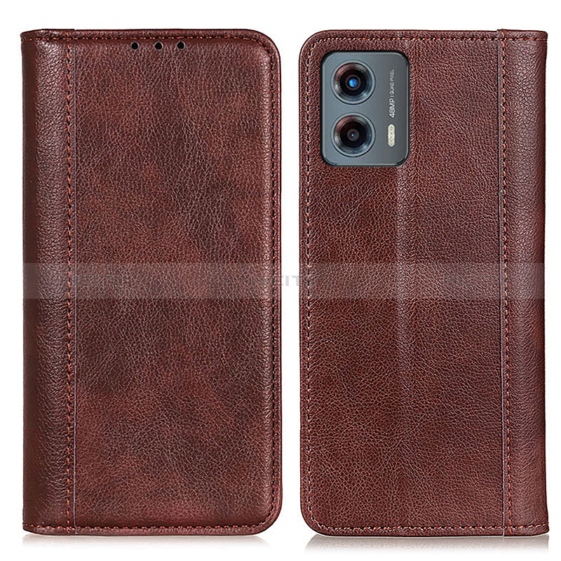 Funda de Cuero Cartera con Soporte Carcasa D03Y para Motorola Moto G 5G (2023) Marron