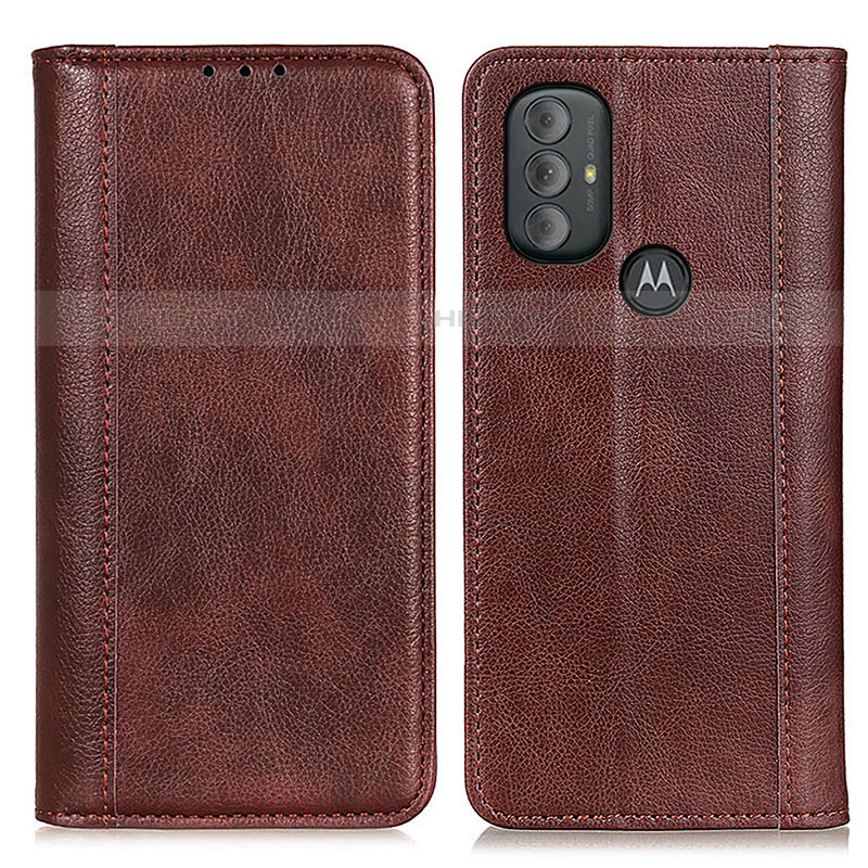 Funda de Cuero Cartera con Soporte Carcasa D03Y para Motorola Moto G Play Gen 2 Marron