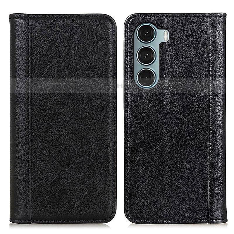 Funda de Cuero Cartera con Soporte Carcasa D03Y para Motorola Moto G200 5G Negro