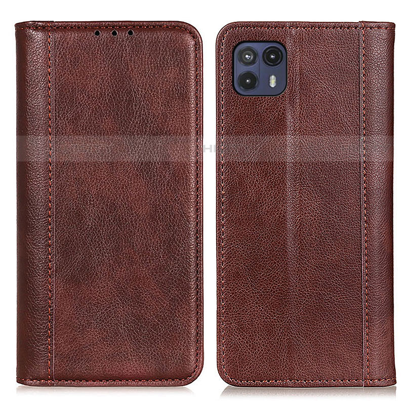 Funda de Cuero Cartera con Soporte Carcasa D03Y para Motorola Moto G50 5G Marron