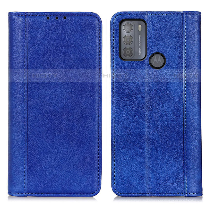 Funda de Cuero Cartera con Soporte Carcasa D03Y para Motorola Moto G50 Azul