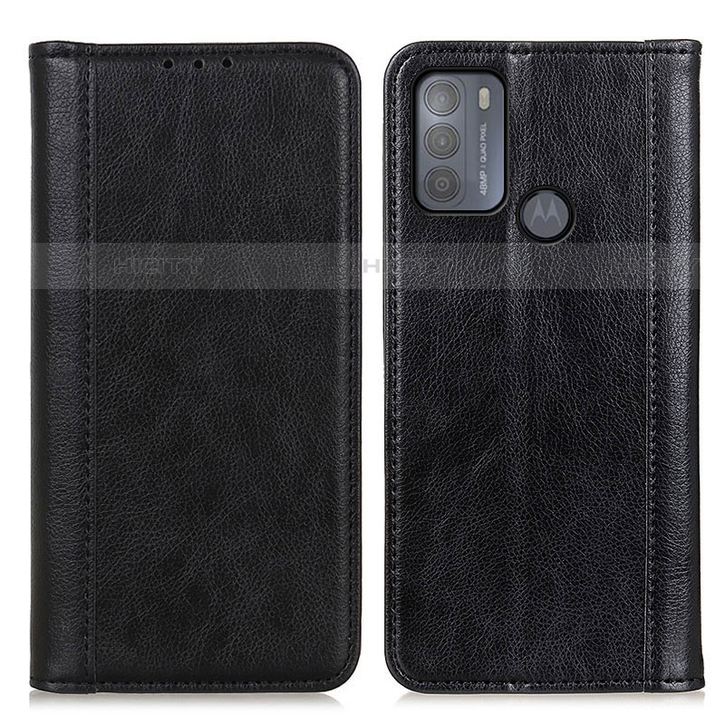 Funda de Cuero Cartera con Soporte Carcasa D03Y para Motorola Moto G50 Negro