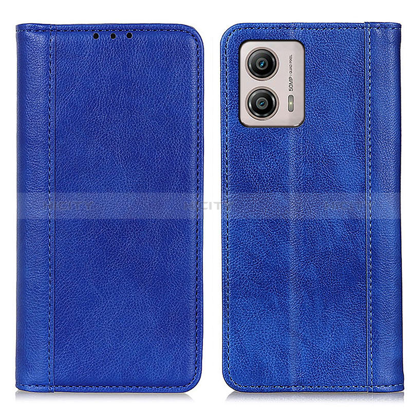 Funda de Cuero Cartera con Soporte Carcasa D03Y para Motorola Moto G53j 5G Azul