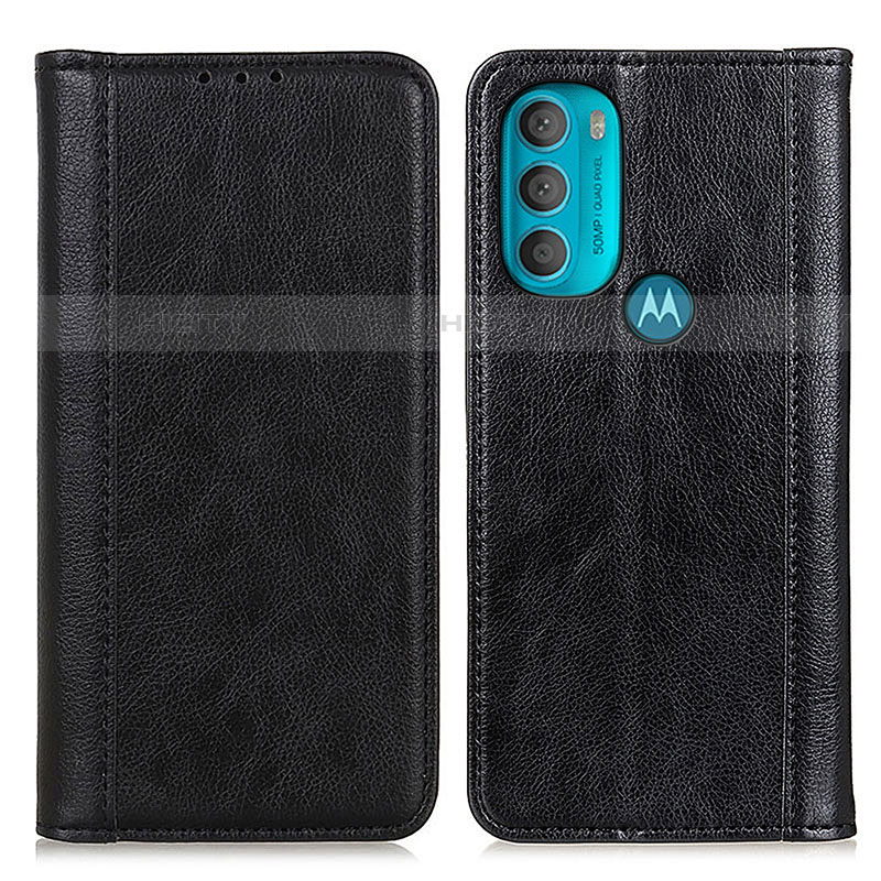 Funda de Cuero Cartera con Soporte Carcasa D03Y para Motorola Moto G71 5G Negro