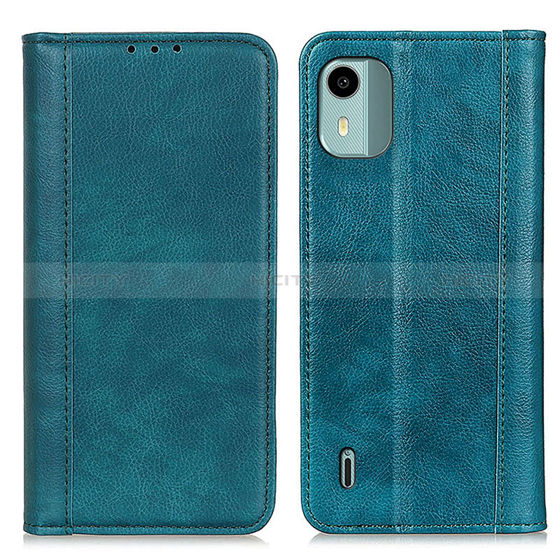 Funda de Cuero Cartera con Soporte Carcasa D03Y para Nokia C12 Plus Verde