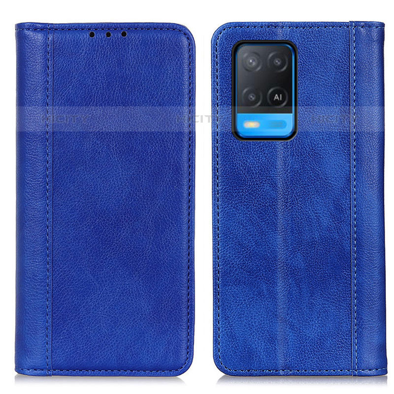 Funda de Cuero Cartera con Soporte Carcasa D03Y para Oppo A54 4G Azul