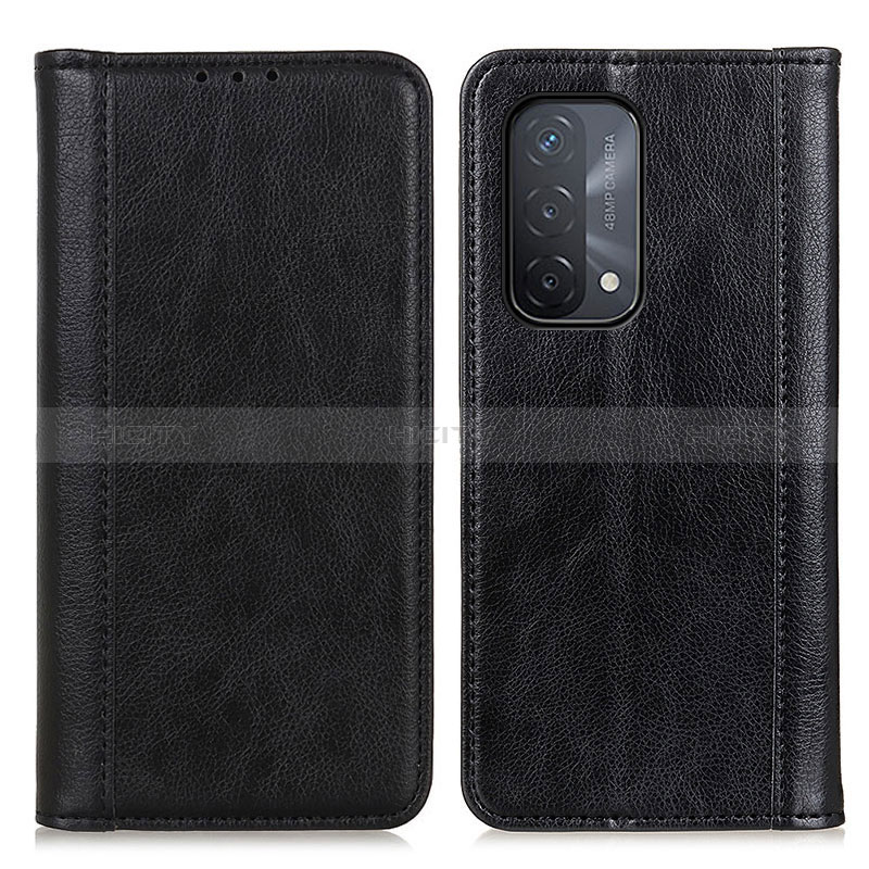 Funda de Cuero Cartera con Soporte Carcasa D03Y para Oppo A54 5G Negro