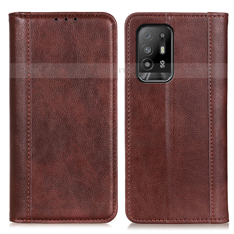 Funda de Cuero Cartera con Soporte Carcasa D03Y para Oppo F19 Pro+ Plus 5G Marron