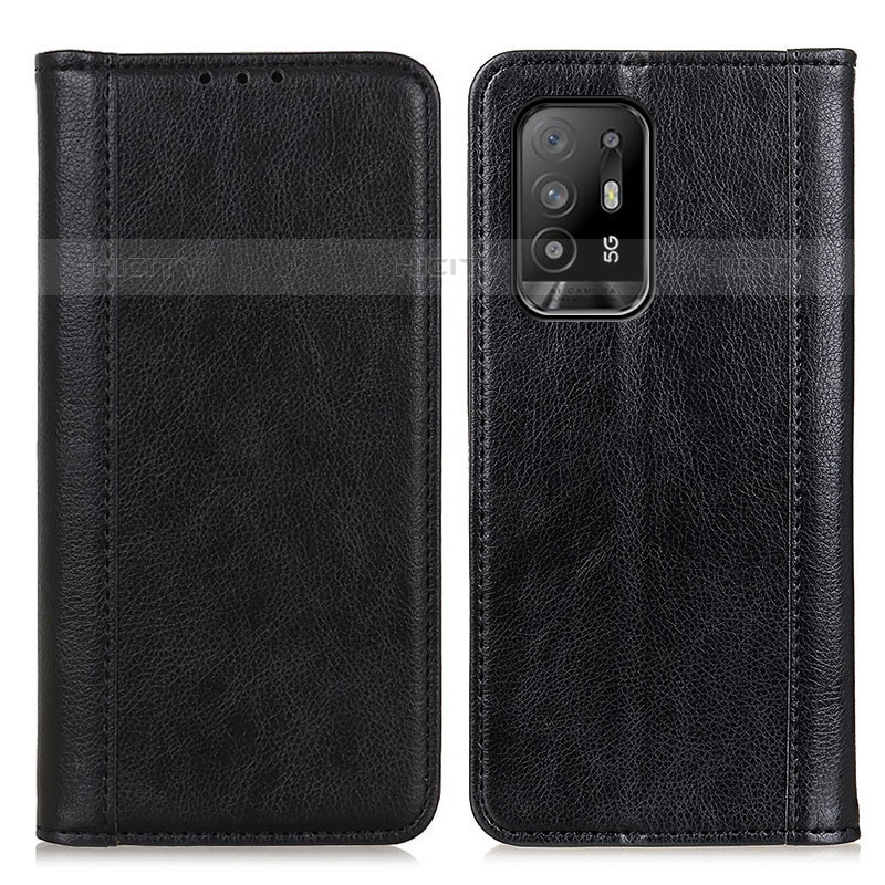 Funda de Cuero Cartera con Soporte Carcasa D03Y para Oppo F19 Pro+ Plus 5G Negro