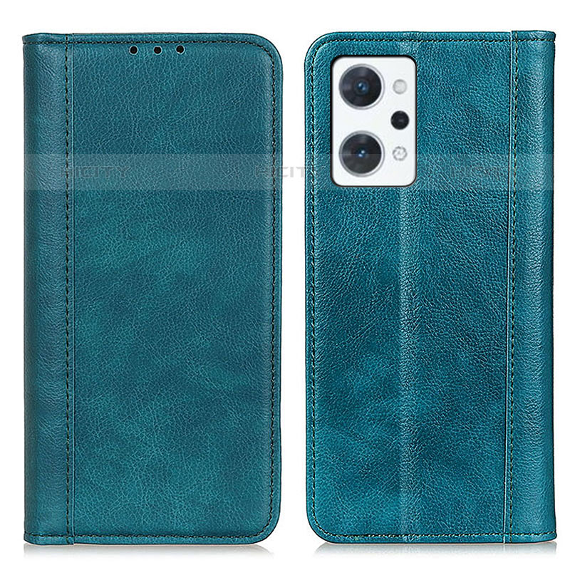 Funda de Cuero Cartera con Soporte Carcasa D03Y para Oppo Reno7 A Verde