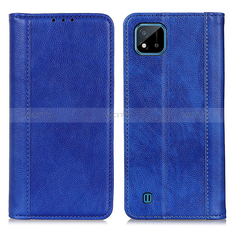 Funda de Cuero Cartera con Soporte Carcasa D03Y para Realme Narzo 50i Azul