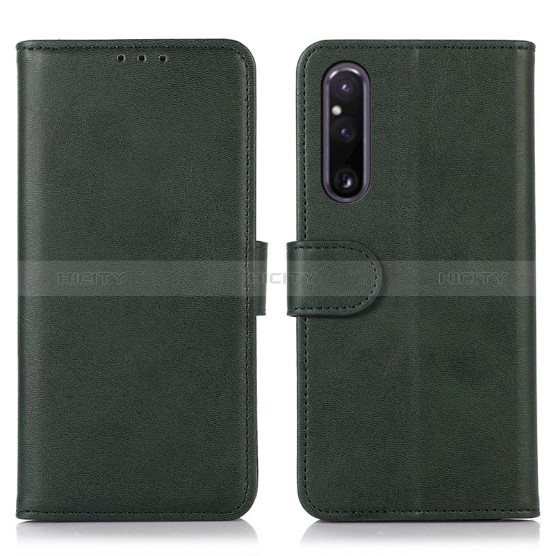 Funda de Cuero Cartera con Soporte Carcasa D03Y para Sony Xperia 1 V Verde