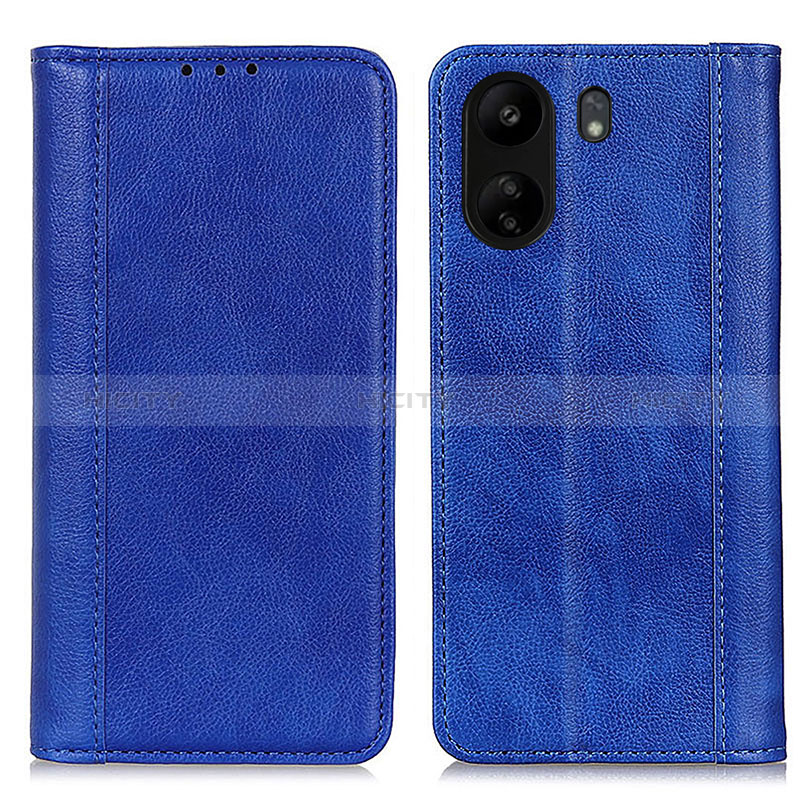 Funda de Cuero Cartera con Soporte Carcasa D03Y para Xiaomi Poco C65 Azul