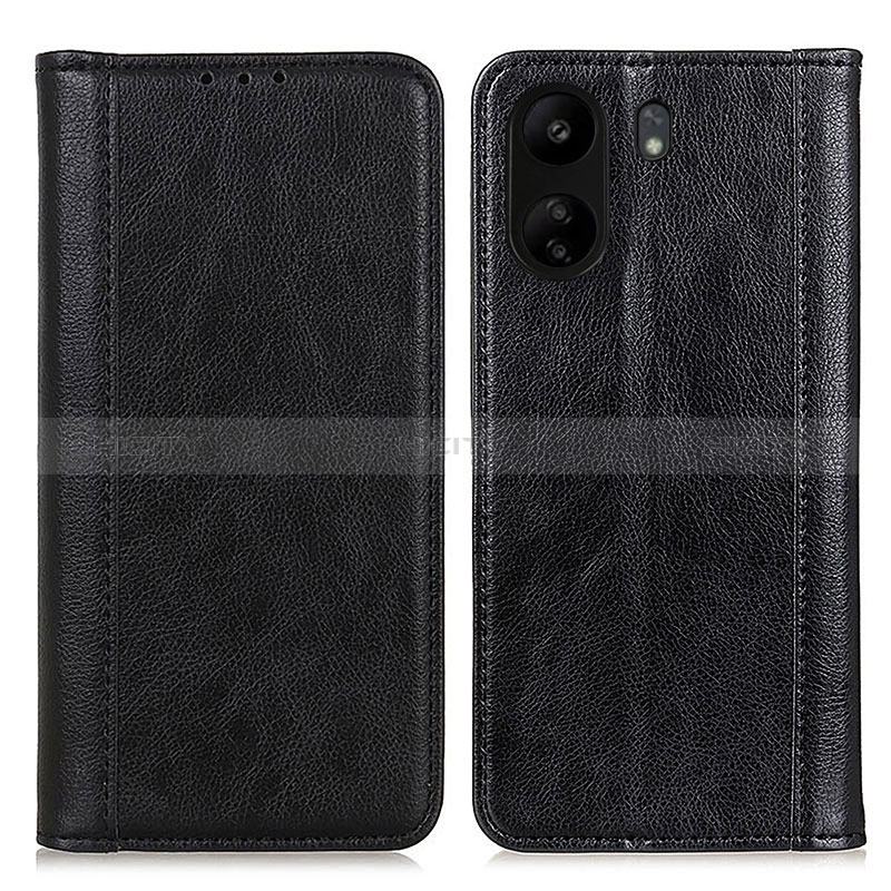 Funda de Cuero Cartera con Soporte Carcasa D03Y para Xiaomi Poco C65 Negro