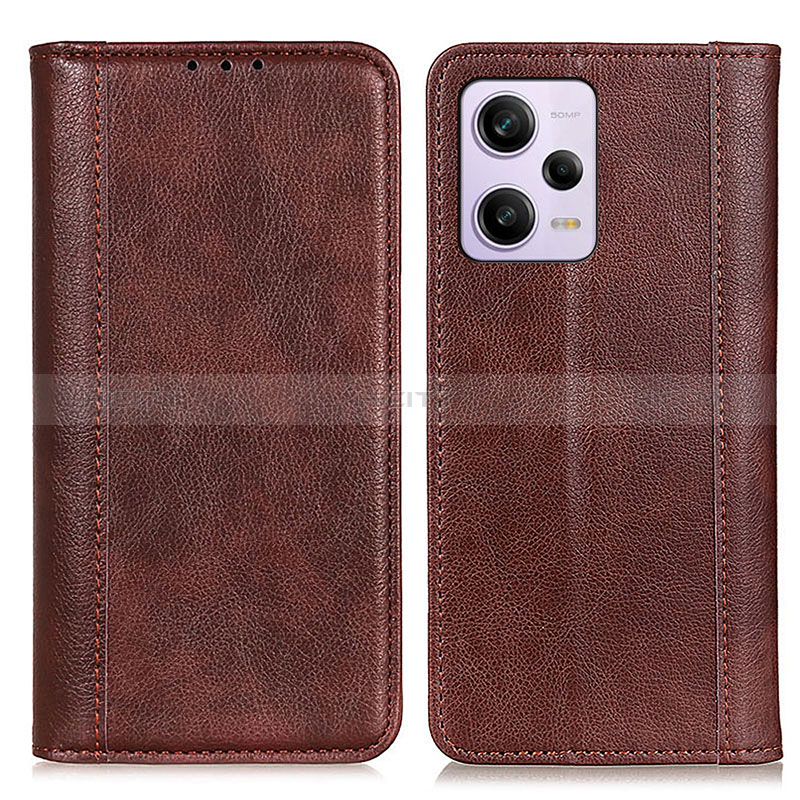 Funda de Cuero Cartera con Soporte Carcasa D03Y para Xiaomi Redmi Note 12 Explorer Marron