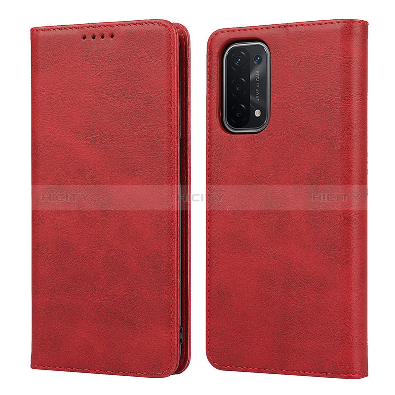 Funda de Cuero Cartera con Soporte Carcasa D04T para Oppo A54 5G