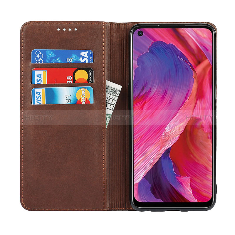 Funda de Cuero Cartera con Soporte Carcasa D04T para Oppo A74 5G