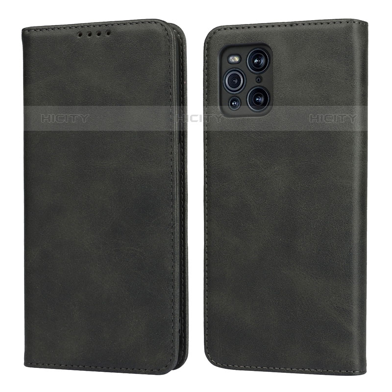 Funda de Cuero Cartera con Soporte Carcasa D04T para Oppo Find X3 Pro 5G