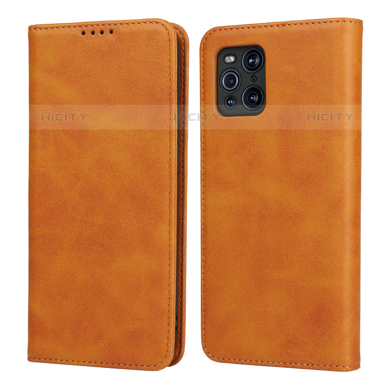 Funda de Cuero Cartera con Soporte Carcasa D04T para Oppo Find X3 Pro 5G