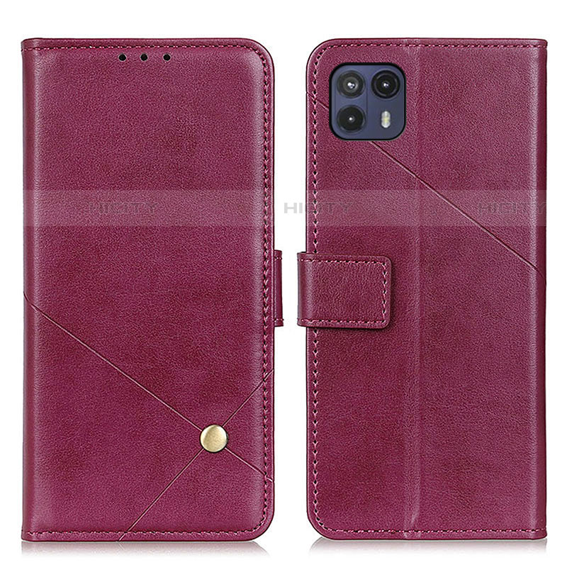 Funda de Cuero Cartera con Soporte Carcasa D04Y para Motorola Moto G50 5G Morado