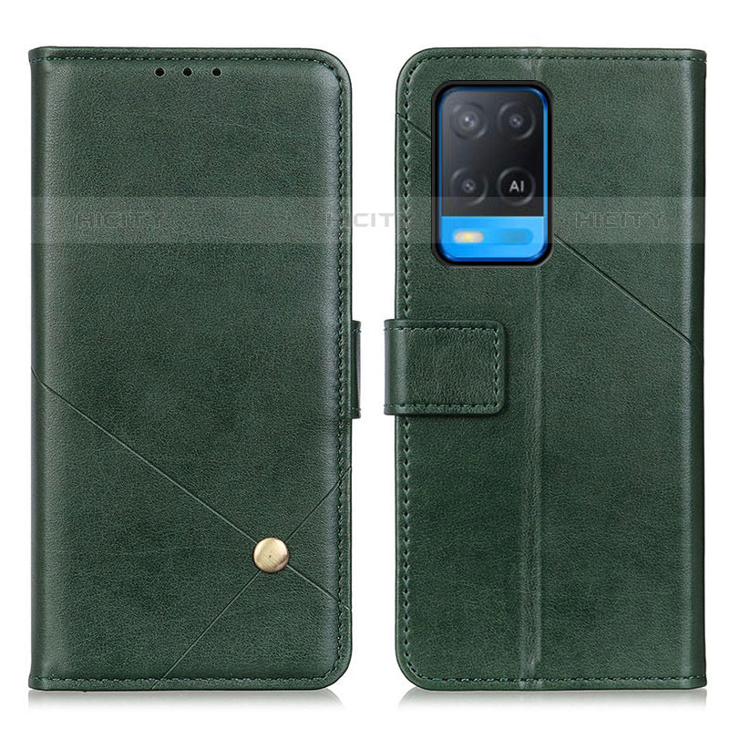 Funda de Cuero Cartera con Soporte Carcasa D04Y para Oppo A54 4G Verde