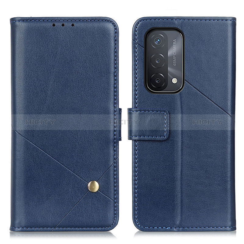 Funda de Cuero Cartera con Soporte Carcasa D04Y para Oppo A54 5G Azul