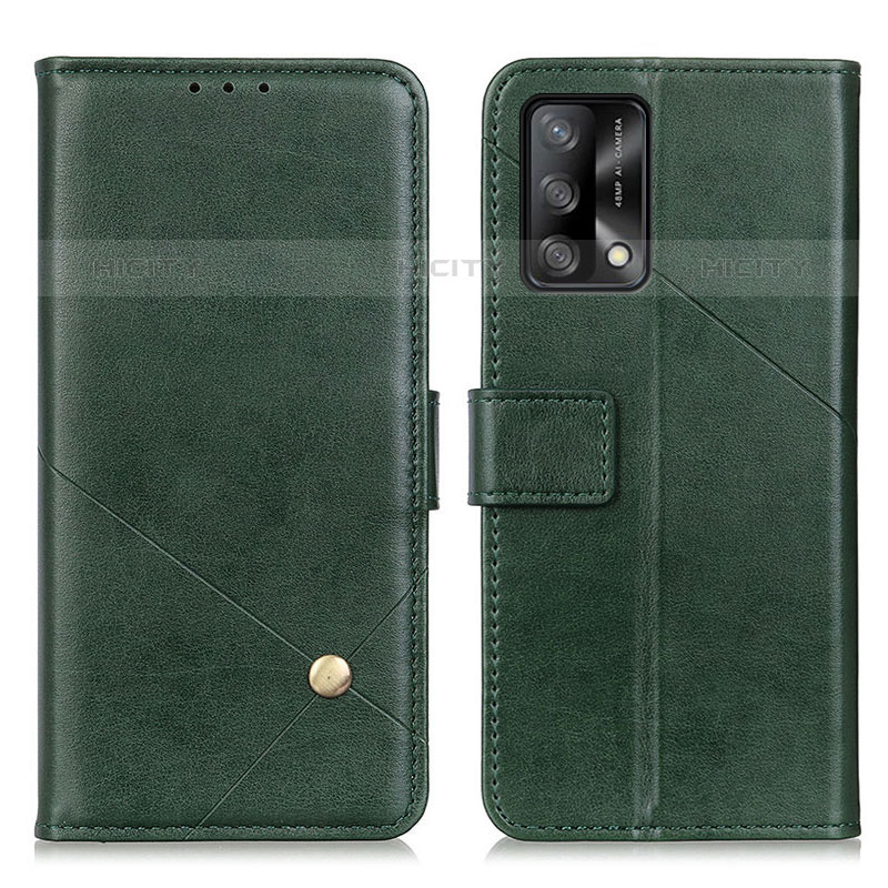 Funda de Cuero Cartera con Soporte Carcasa D04Y para Oppo A74 4G Verde