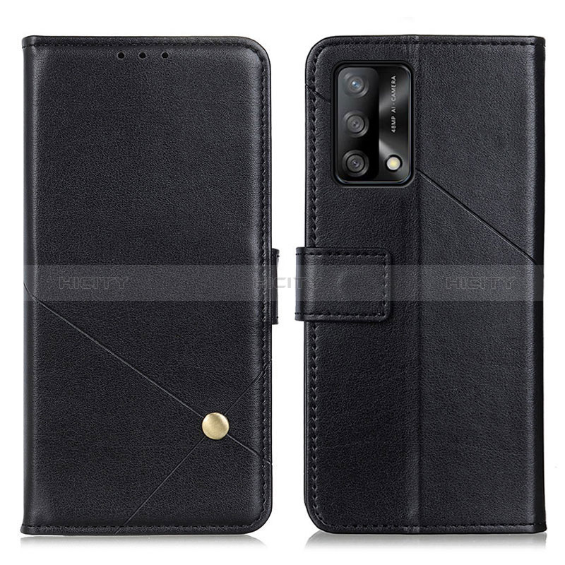 Funda de Cuero Cartera con Soporte Carcasa D04Y para Oppo F19 Negro