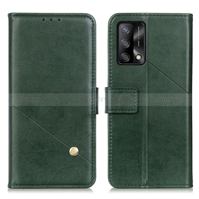 Funda de Cuero Cartera con Soporte Carcasa D04Y para Oppo F19s Verde