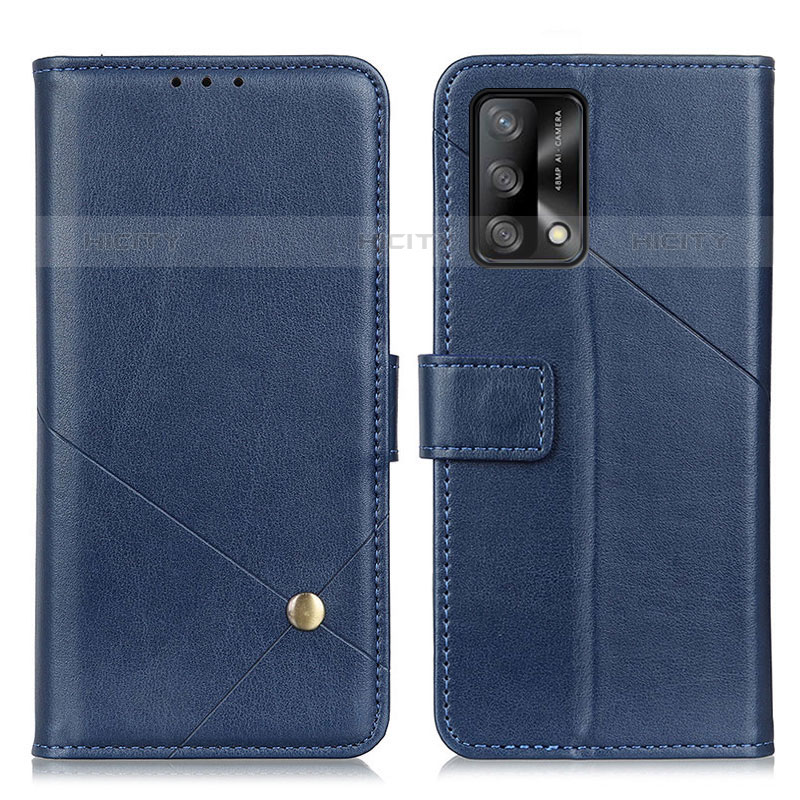 Funda de Cuero Cartera con Soporte Carcasa D04Y para Oppo Reno6 Lite Azul