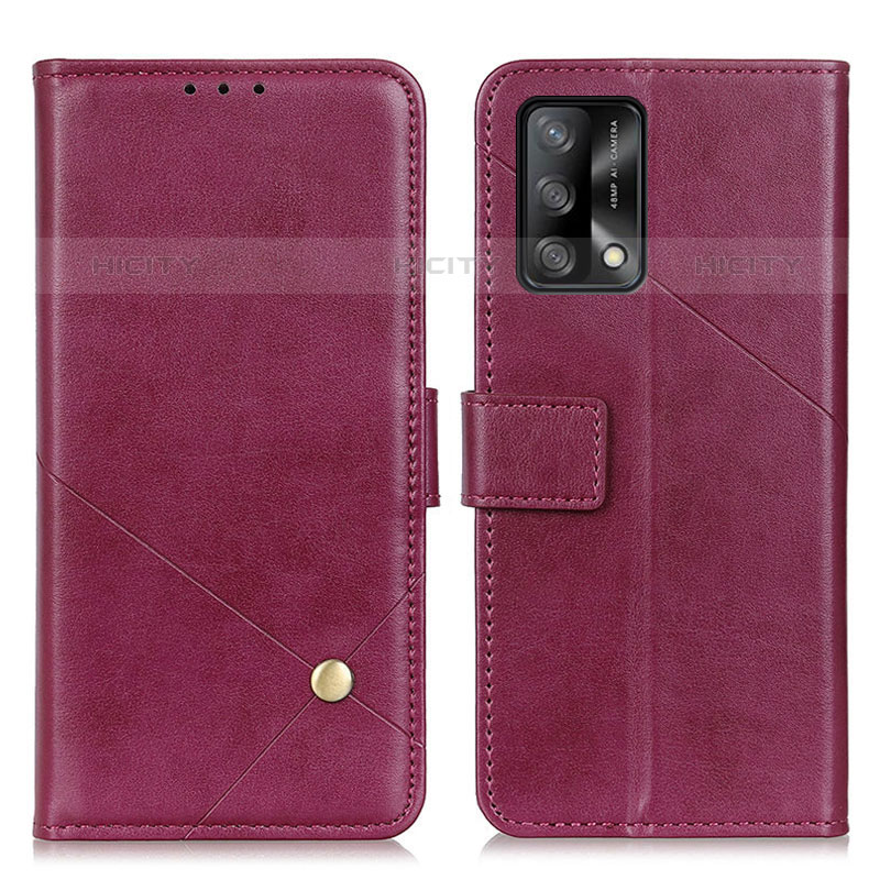 Funda de Cuero Cartera con Soporte Carcasa D04Y para Oppo Reno6 Lite Morado