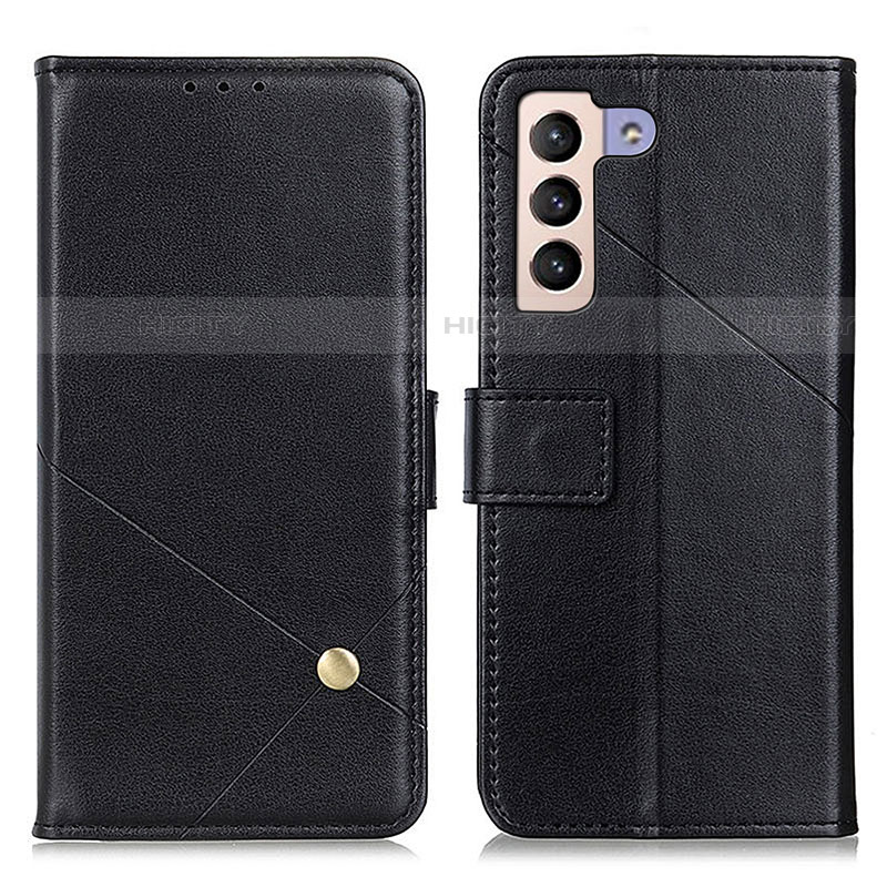 Funda de Cuero Cartera con Soporte Carcasa D04Y para Samsung Galaxy S21 5G Negro