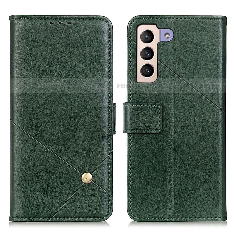 Funda de Cuero Cartera con Soporte Carcasa D04Y para Samsung Galaxy S21 5G Verde