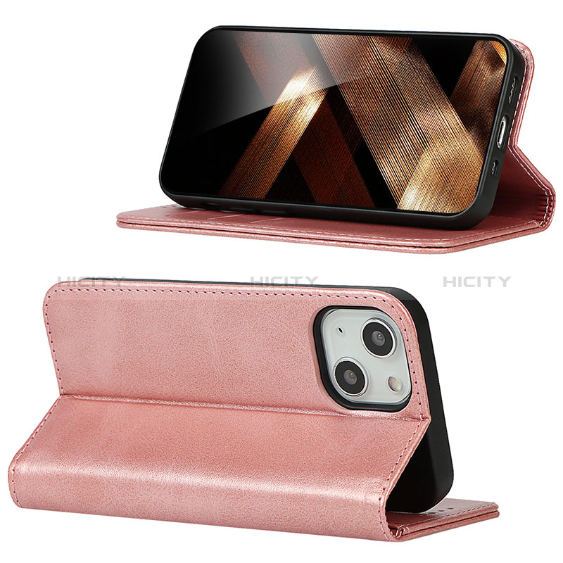 Funda de Cuero Cartera con Soporte Carcasa D05T para Apple iPhone 13 Rosa