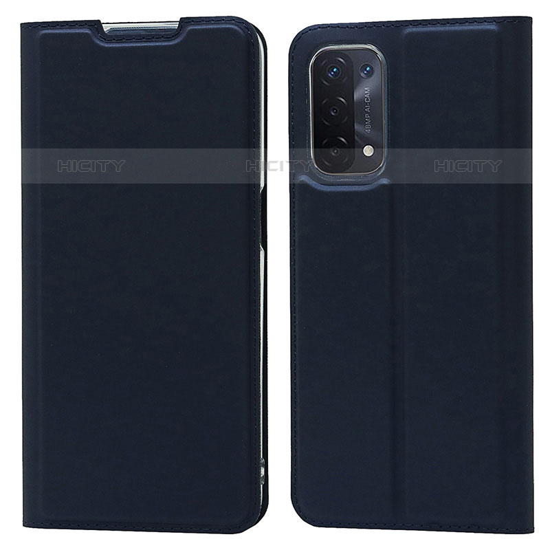 Funda de Cuero Cartera con Soporte Carcasa D05T para Oppo A93 5G Azul