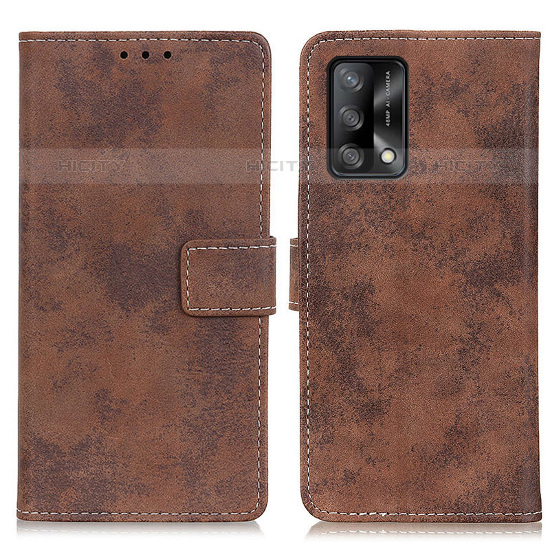 Funda de Cuero Cartera con Soporte Carcasa D05Y para Oppo A74 4G Marron