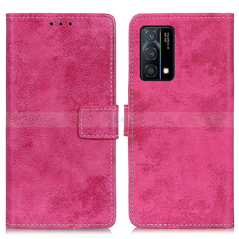 Funda de Cuero Cartera con Soporte Carcasa D05Y para Oppo K9 5G Rosa Roja