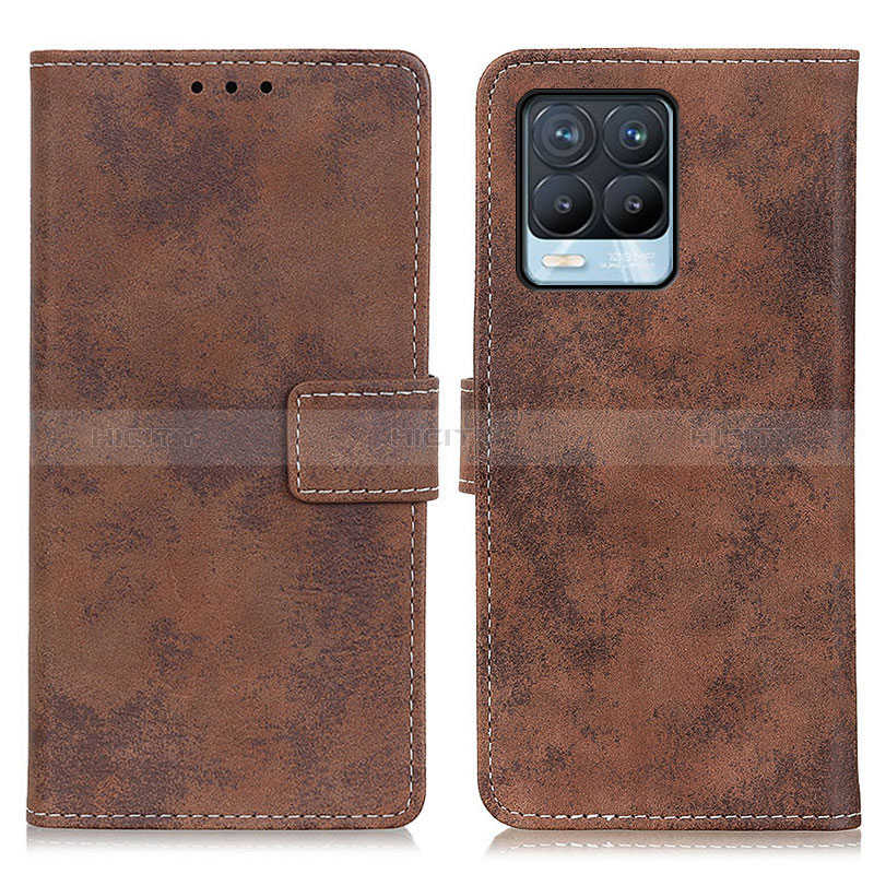 Funda de Cuero Cartera con Soporte Carcasa D05Y para Realme 8 Pro Marron